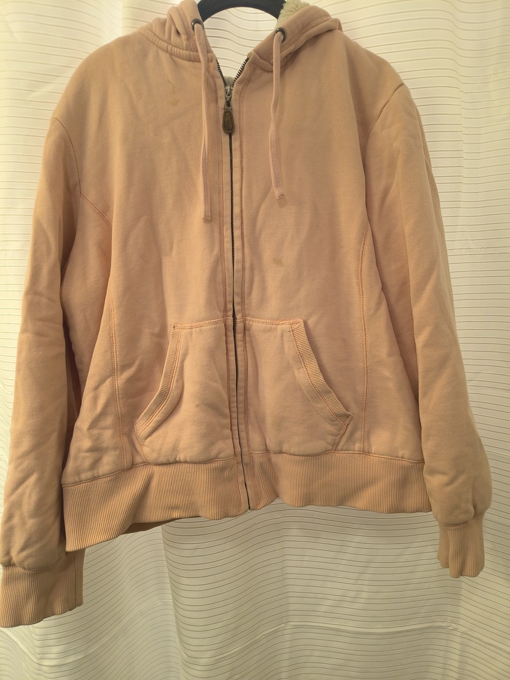 GreenTea Women's Zip-Up Hooded Bomber Jacket - Dusty Pink